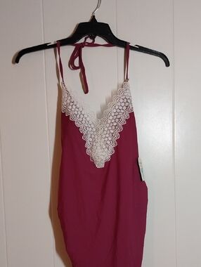 Sea Angel Maternity Swim Top XL Wine NWT